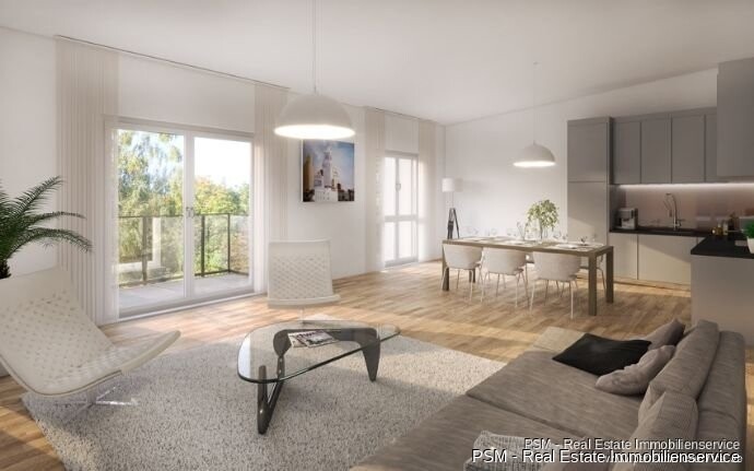 Küche und Wohnzimmer