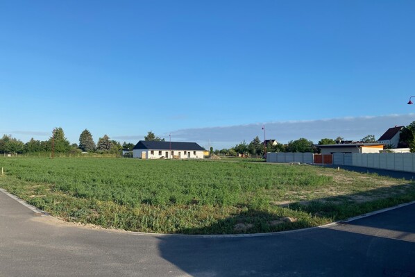 Blick auf Baufeld