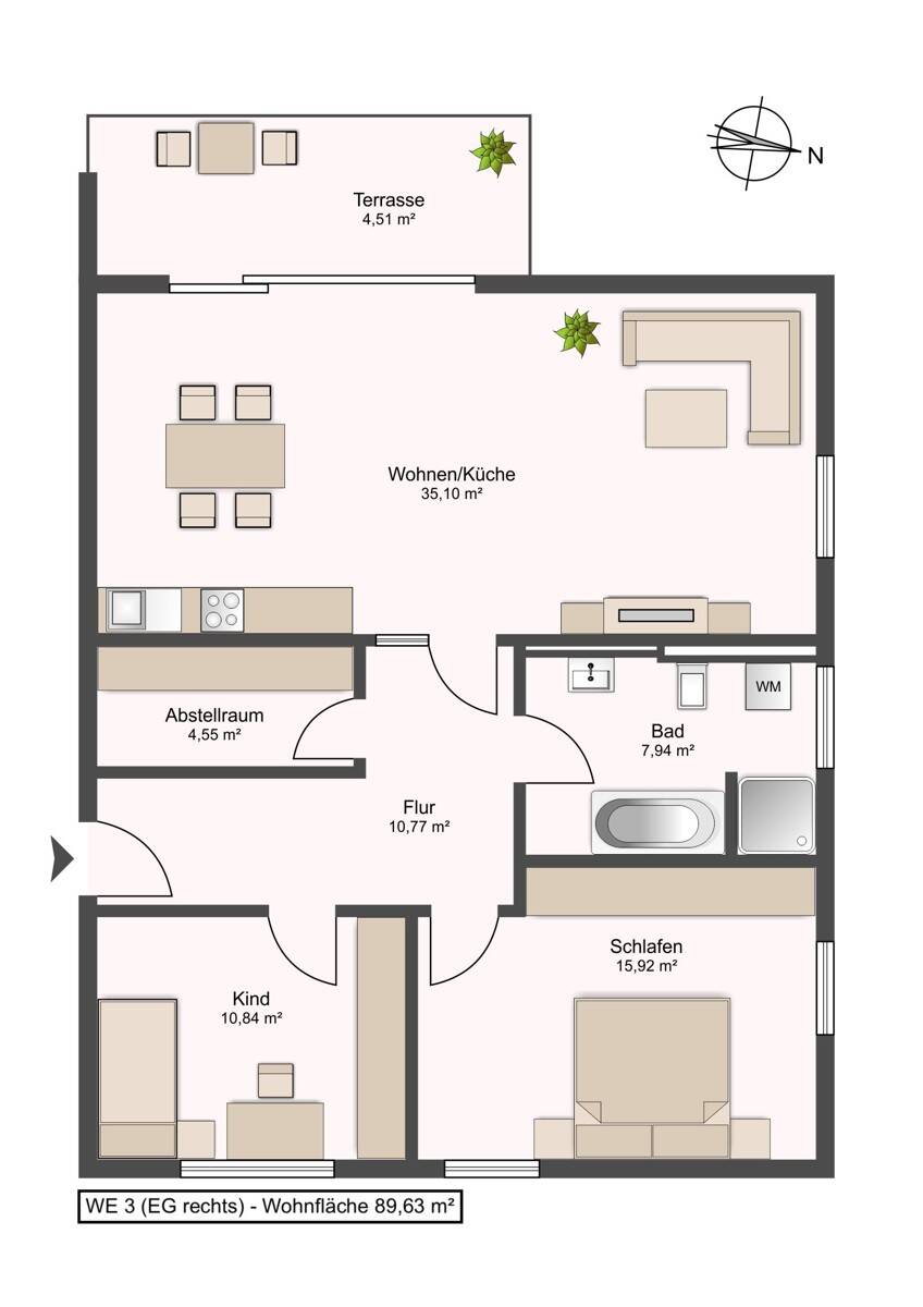 Grundriss Wohnung 3