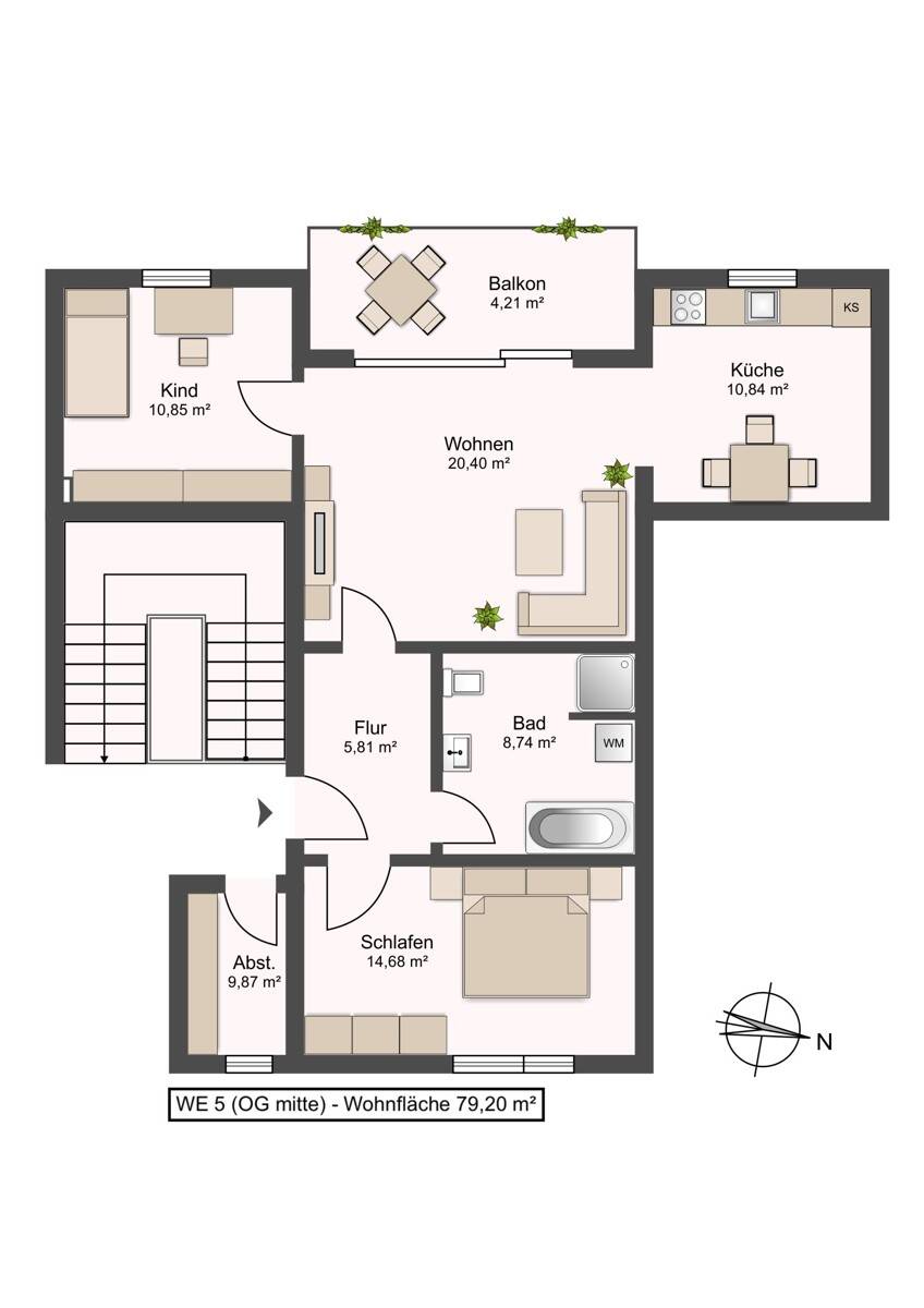 Grundriss Wohnung 5