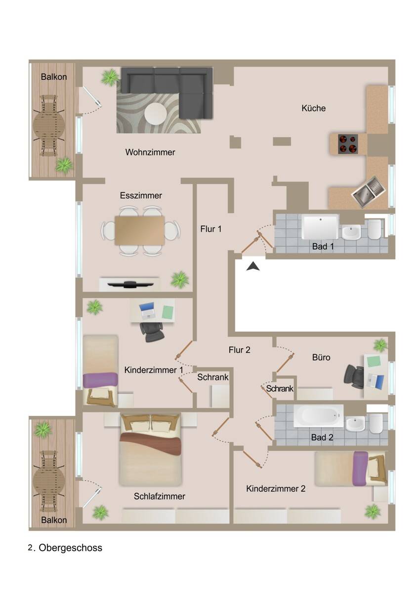 Grundriss 2. Obergeschoss