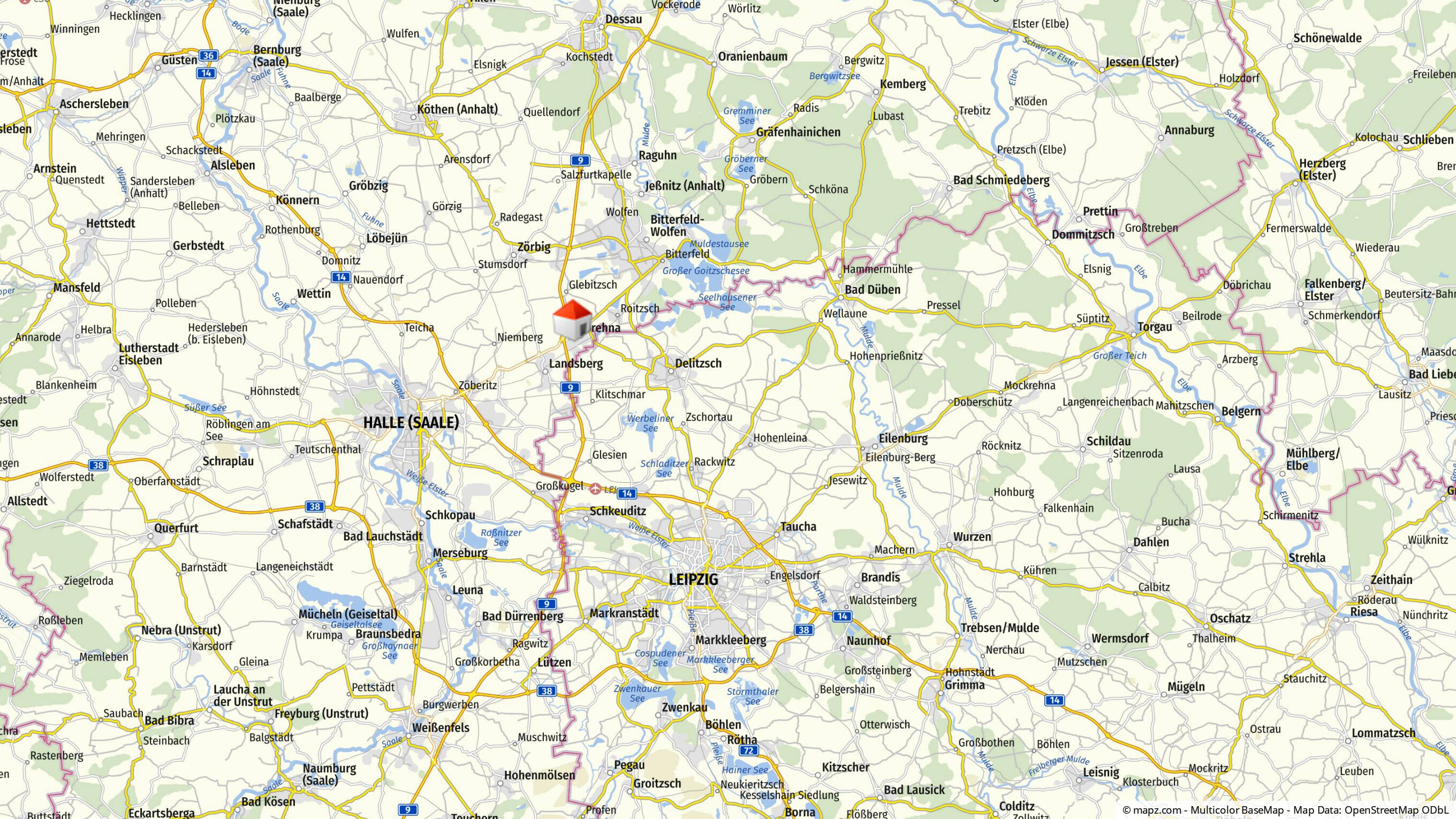 Geolyzer Kartenausschnitt