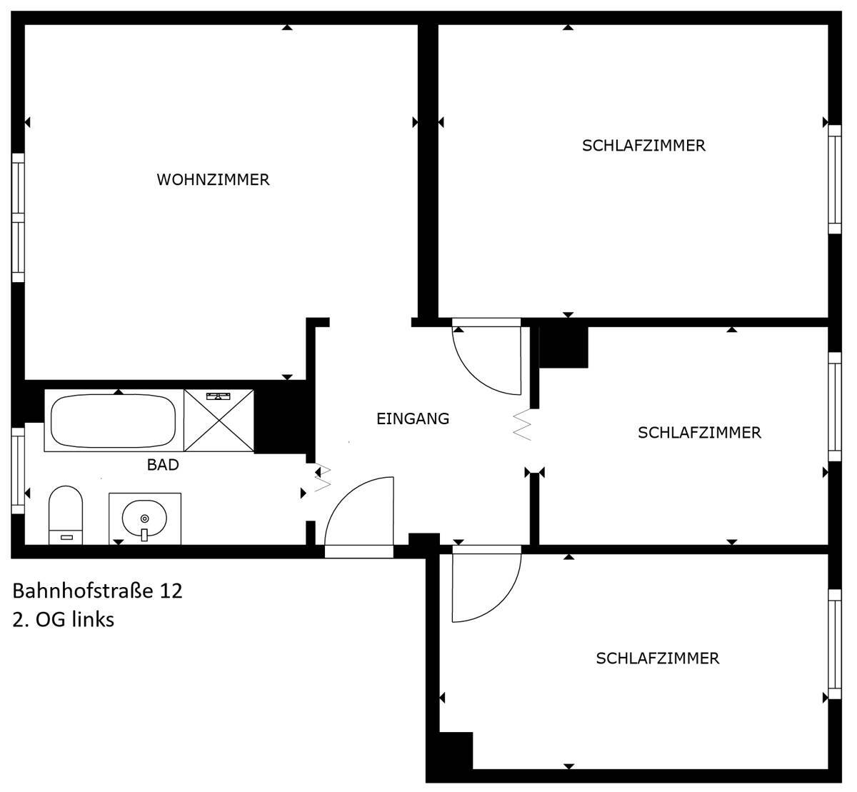 Bahnhofstraße 12, 2. OG links 