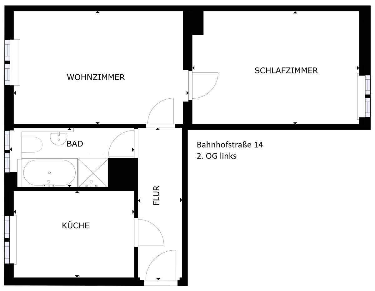 Bahnhofstraße 14, 2. OG links 
