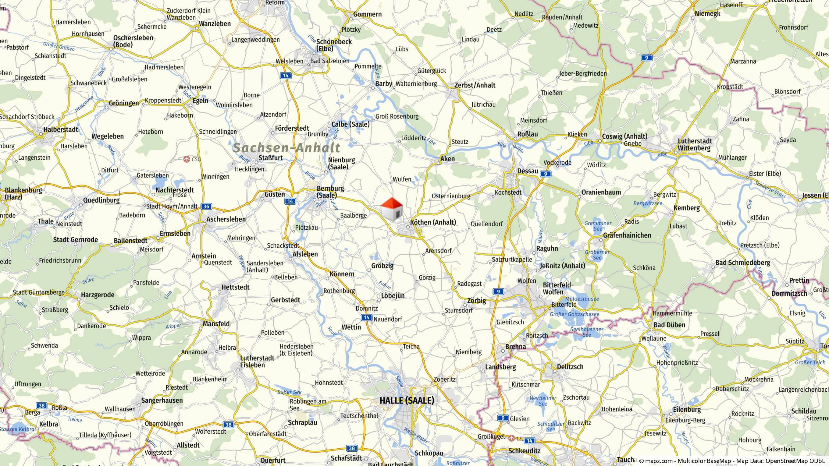 Geolyzer Kartenausschnitt