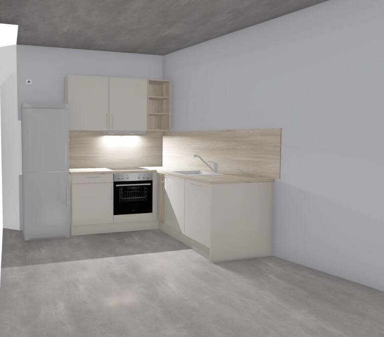 Küche (Beispielbild) Kühlschrank und Geschirrspüler sind nicht Bestandteil