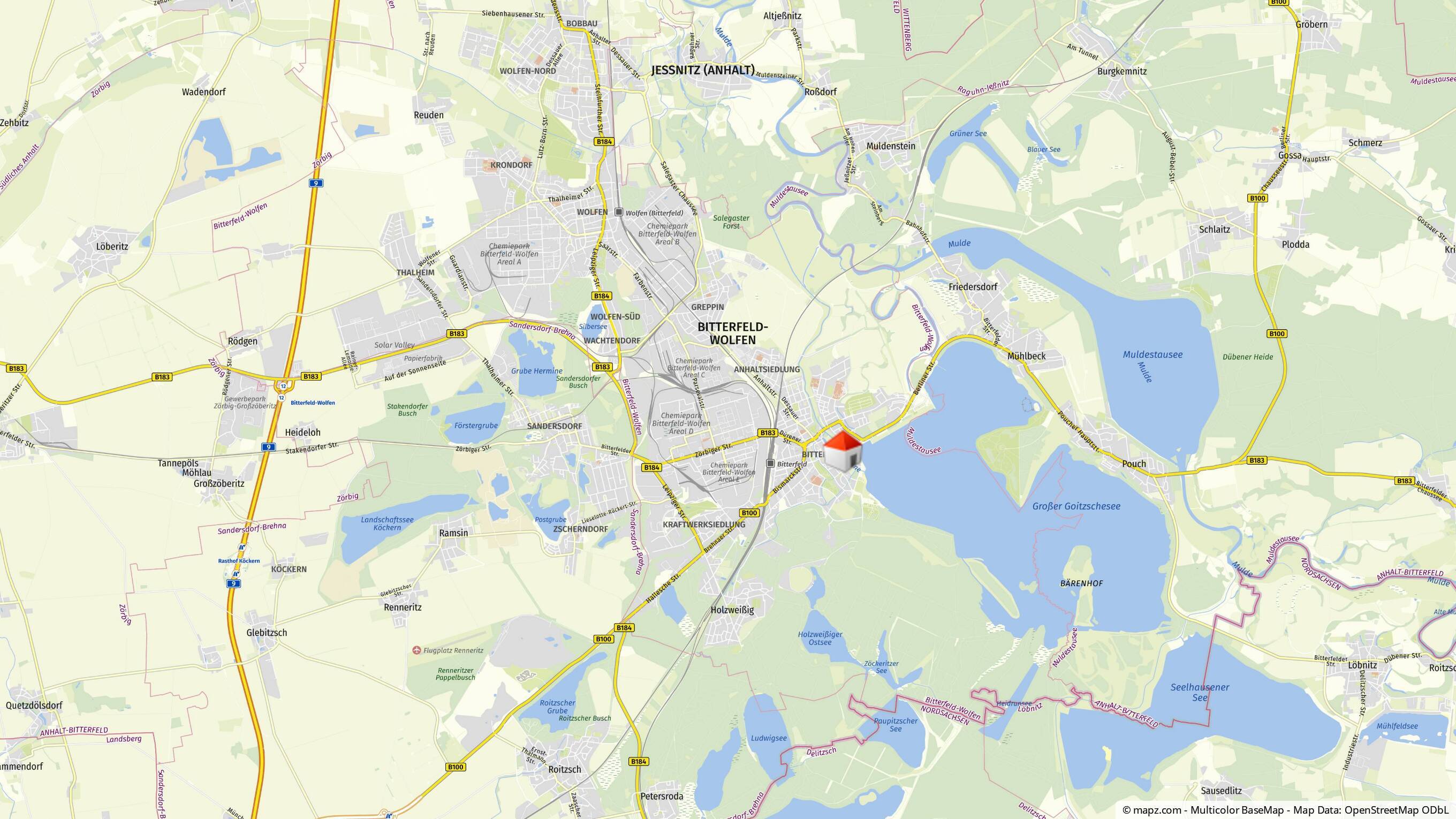 Geolyzer Kartenausschnitt