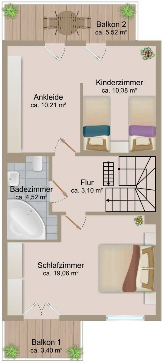 Grundriss Obergeschoss