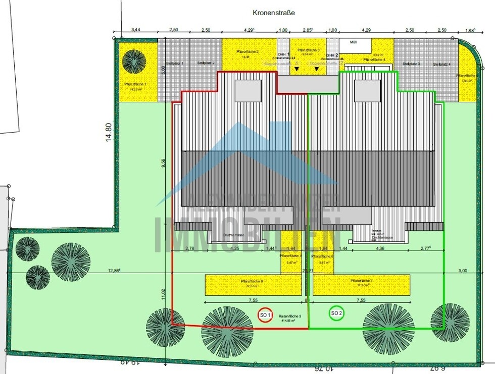 Ausschnitt Freiflächenplan