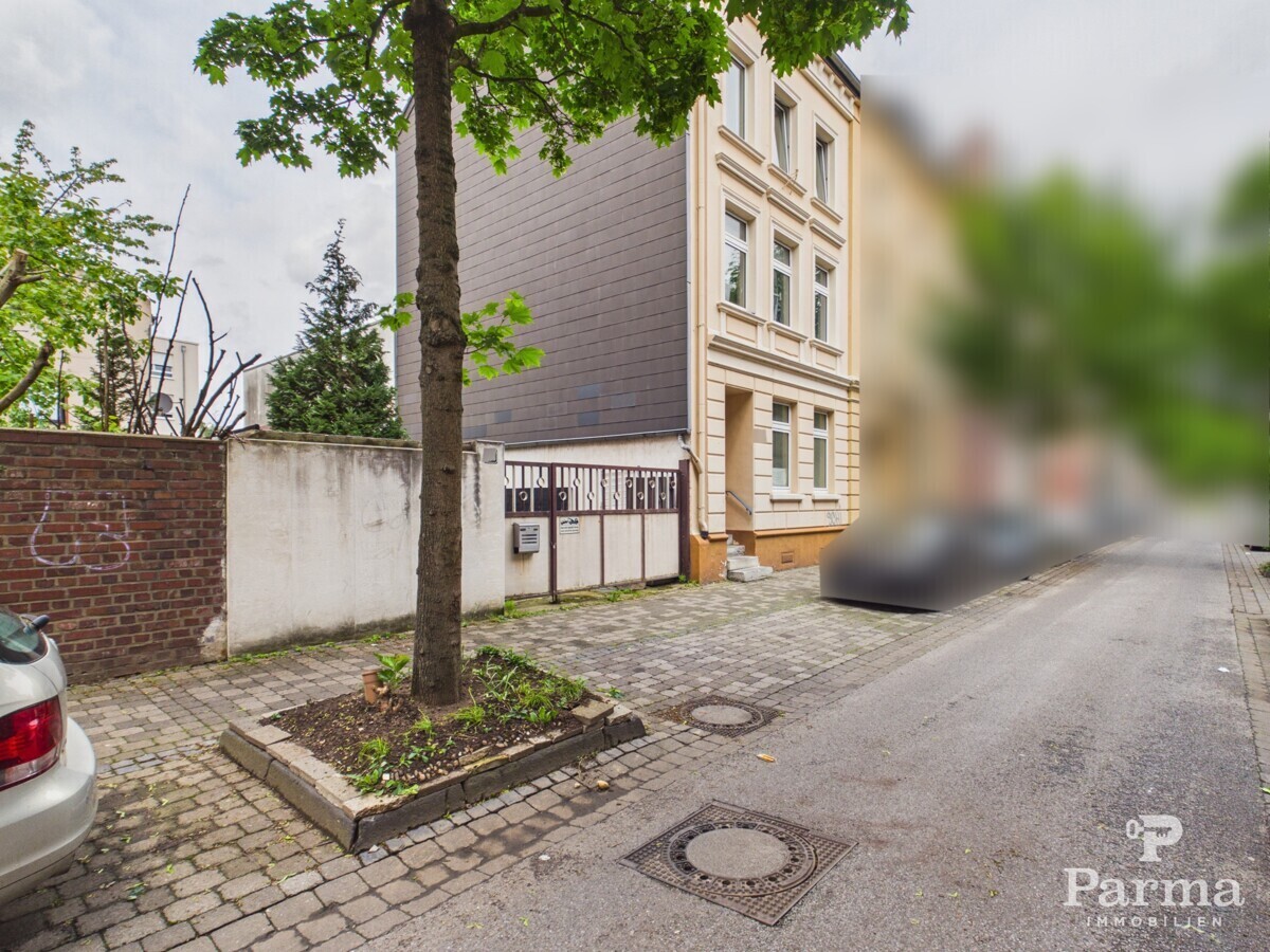 Seitenansicht des Hauses