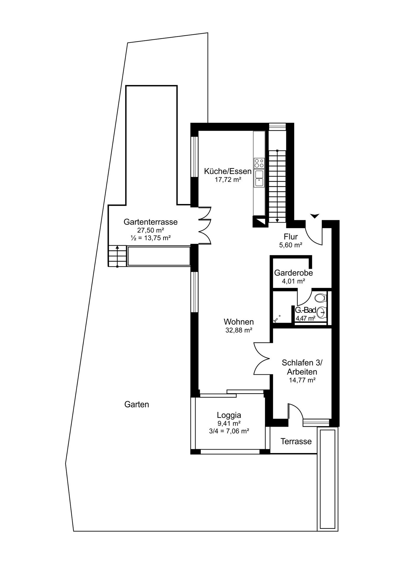 Grundriss Gartengeschoss