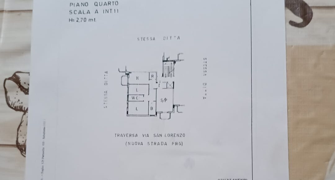 Planimetria via Tiberio