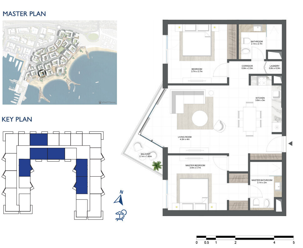 2 Bedroom Type 2 Masterplan