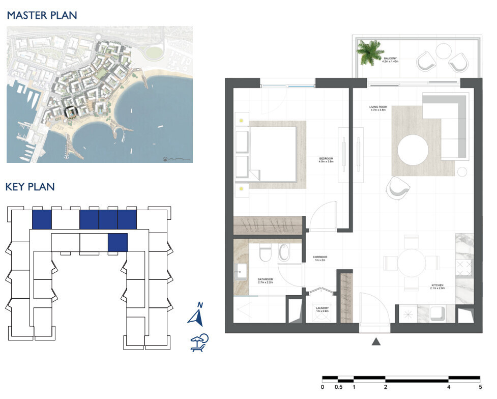 1 Bedroom Type 2 Masterplan