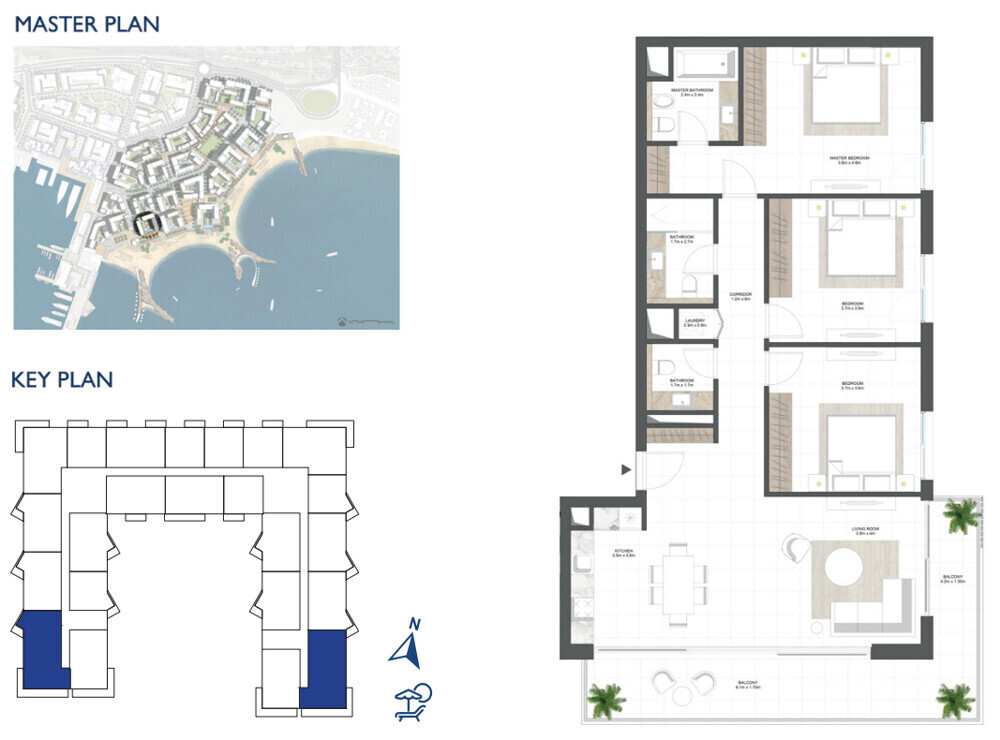 3 Bedroom Type 1  Masterplan