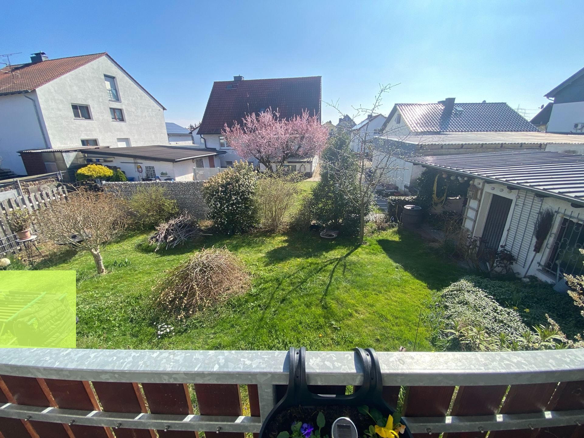 Blick auf Garten