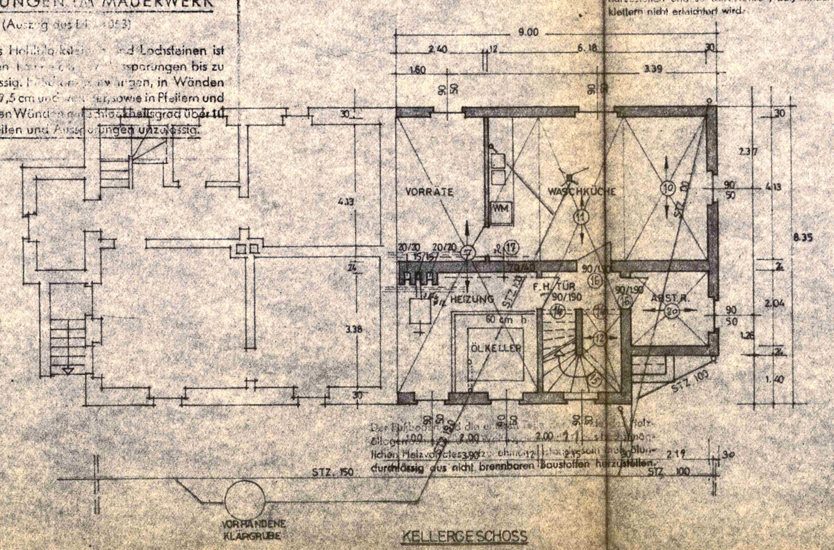 Niester 45, Grundriss KG