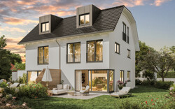 Außenansicht Süd Dämmerung