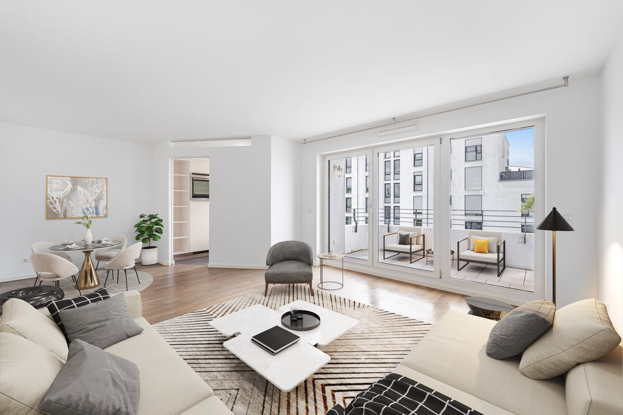 Wohnzimmer - virtuelles Wohnbeispiel