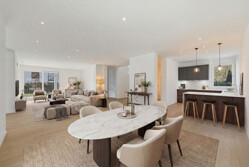 Wohnbereich/Küche visualisiert