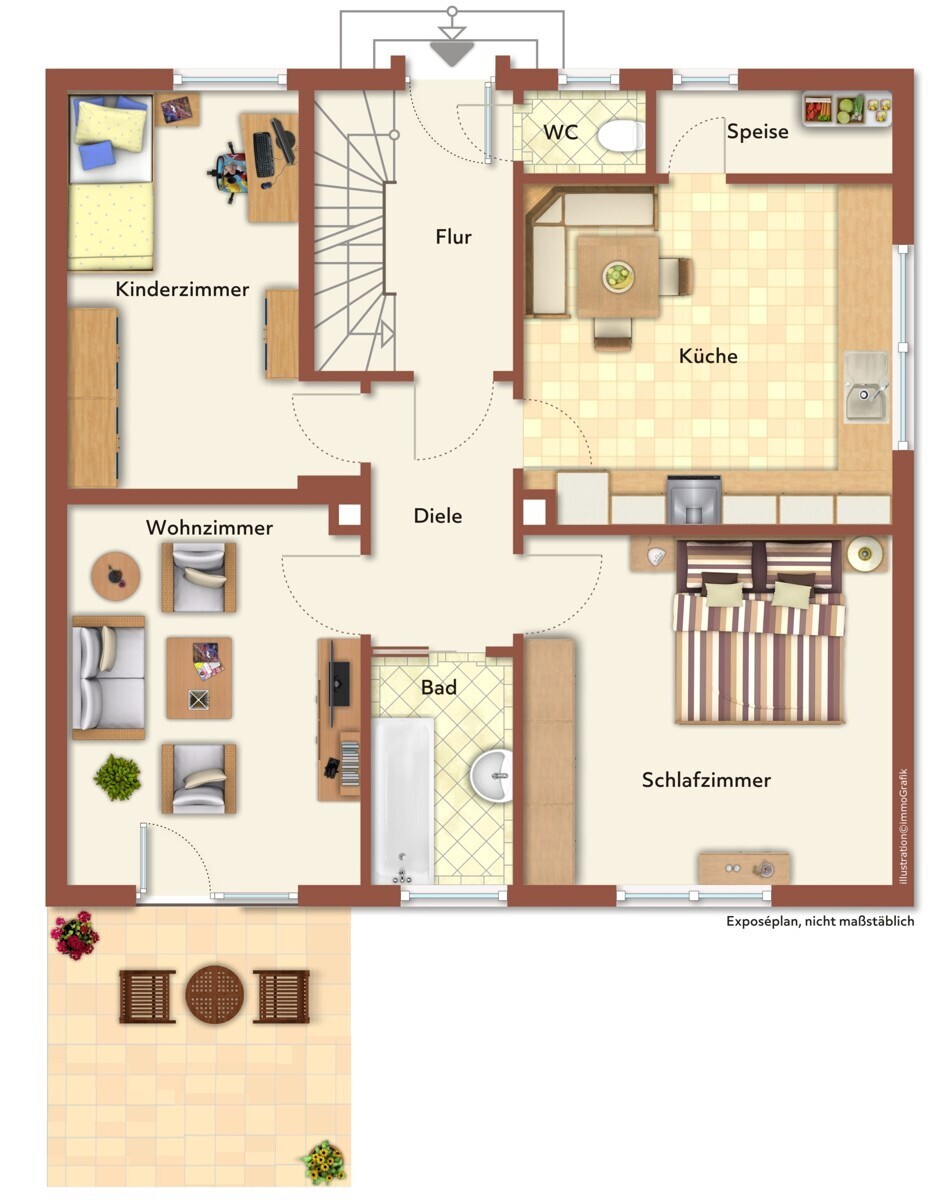 Grundriss Wohnung EG