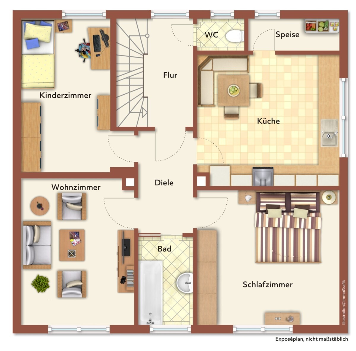 Grundriss Wohnung OG