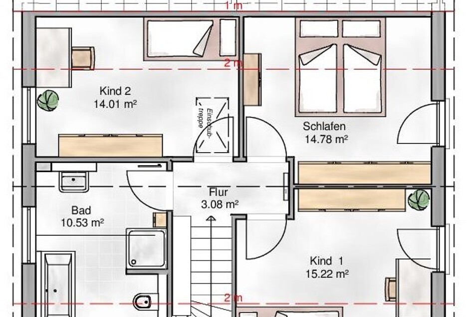 Bebauungsvorschlag "Haus Verona" von MHW - OG