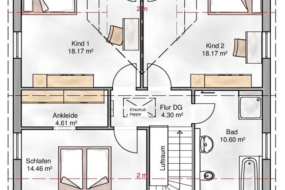 Bebauungsvorschlag "Haus Trento" von MHW - OG