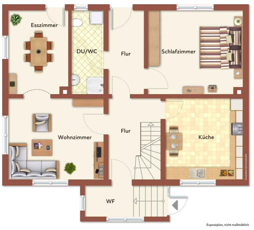 Zweifamilienhaus - Wohnung Erdgeschoss