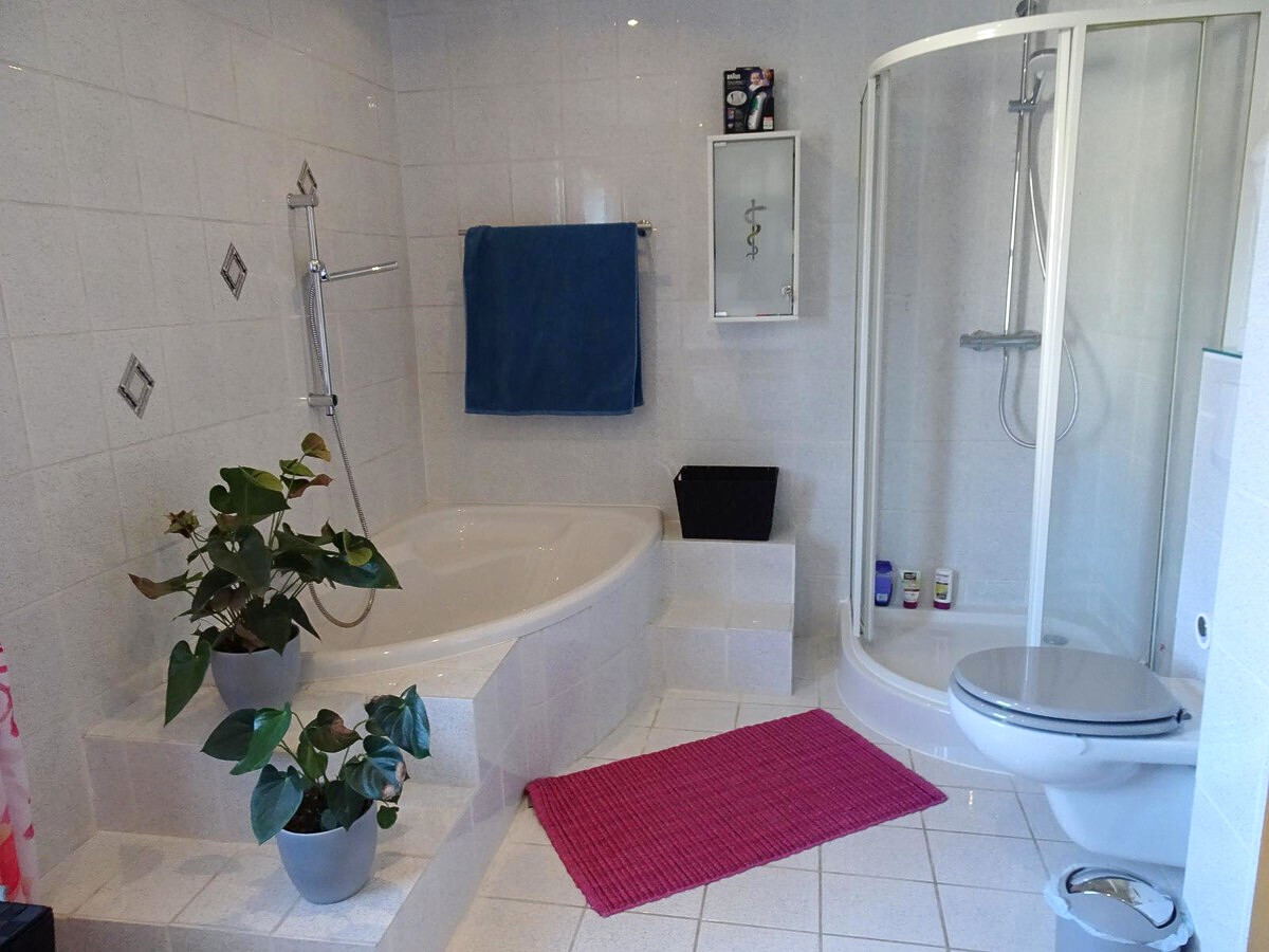 ...Badewanne, Dusche und WC