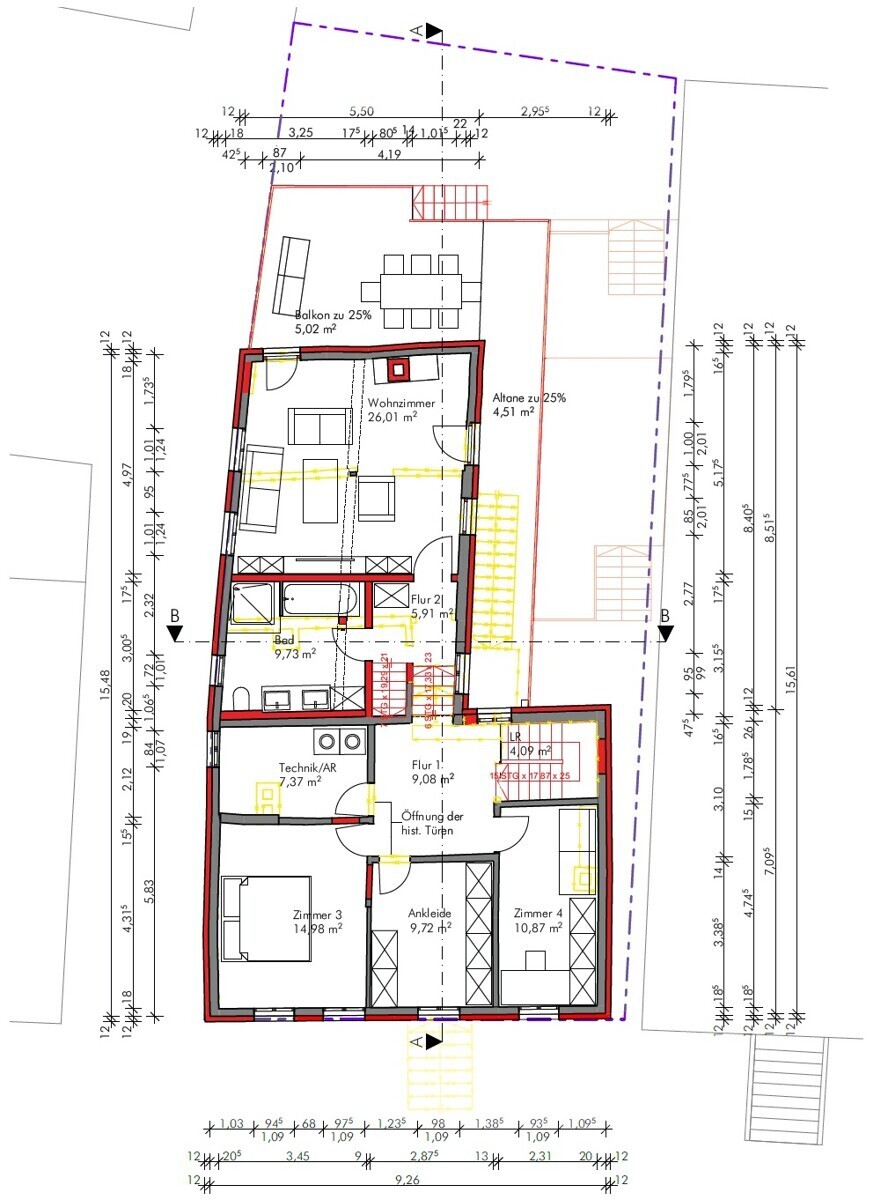 Obergeschoss - Planungsvorschlag Appeltauer + Brandl