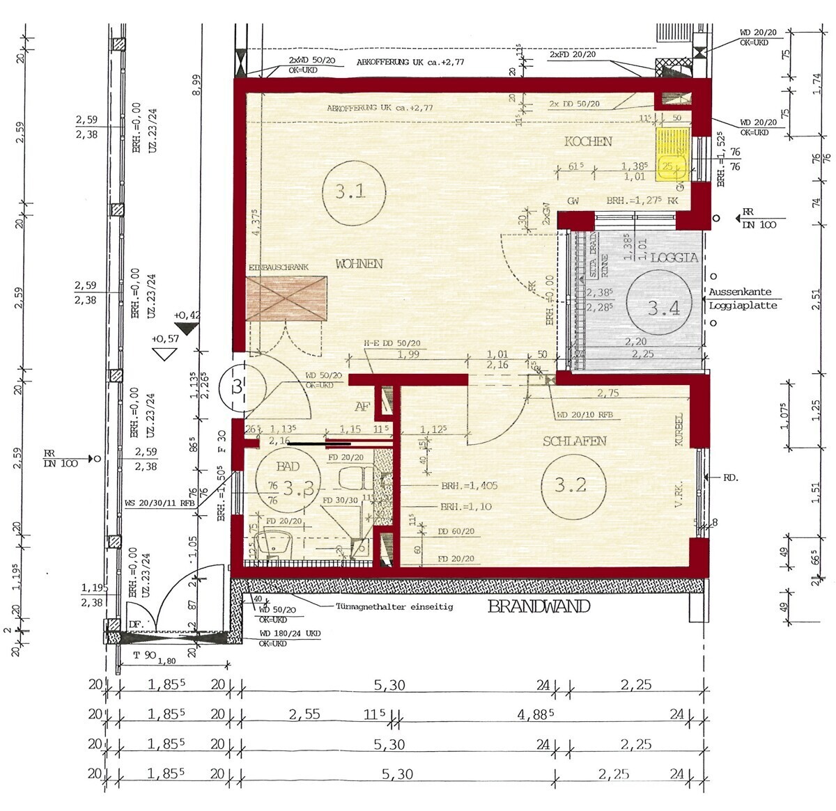 Grundriss WE 3