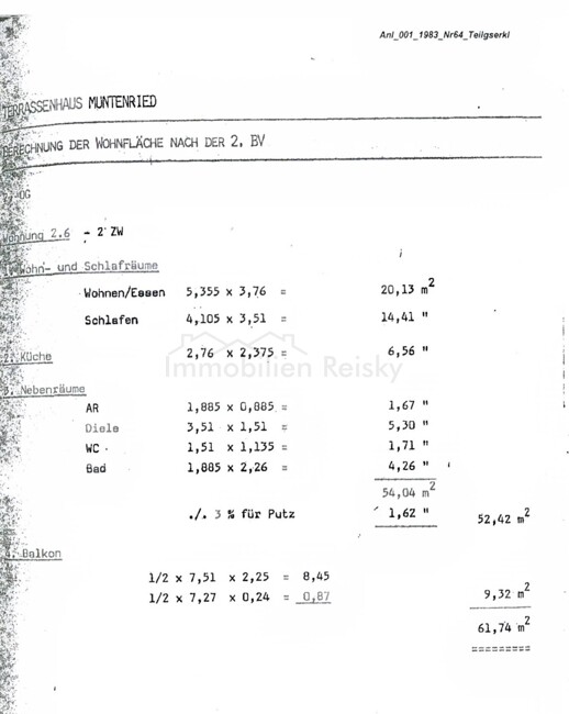 Wohnflächenberechnung