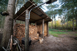 Überdachung für Holz