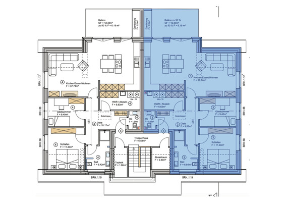 Dachgeschoss Wohnung 3