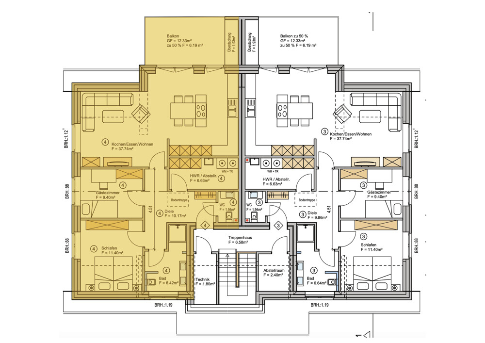 Dachgeschoss Wohnung 4