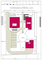 Freiflächenplan mit Anschlussraum 1-200