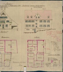 Ansicht Grundriss 1. Stock Bezirksamt Landratsamt Roding Baugenehmigungsakten 1922 77_0003
