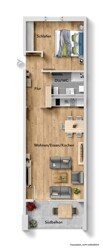 Grundriss 2-Zi. Whg