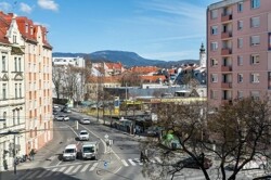 Blick aus der Wohnung