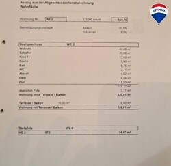 Wohnflächenberechnung