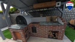 Grill mit Pizzaofen