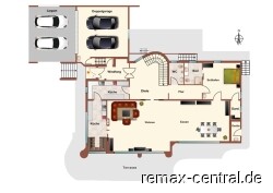 Grundriss EG mit Terrasse