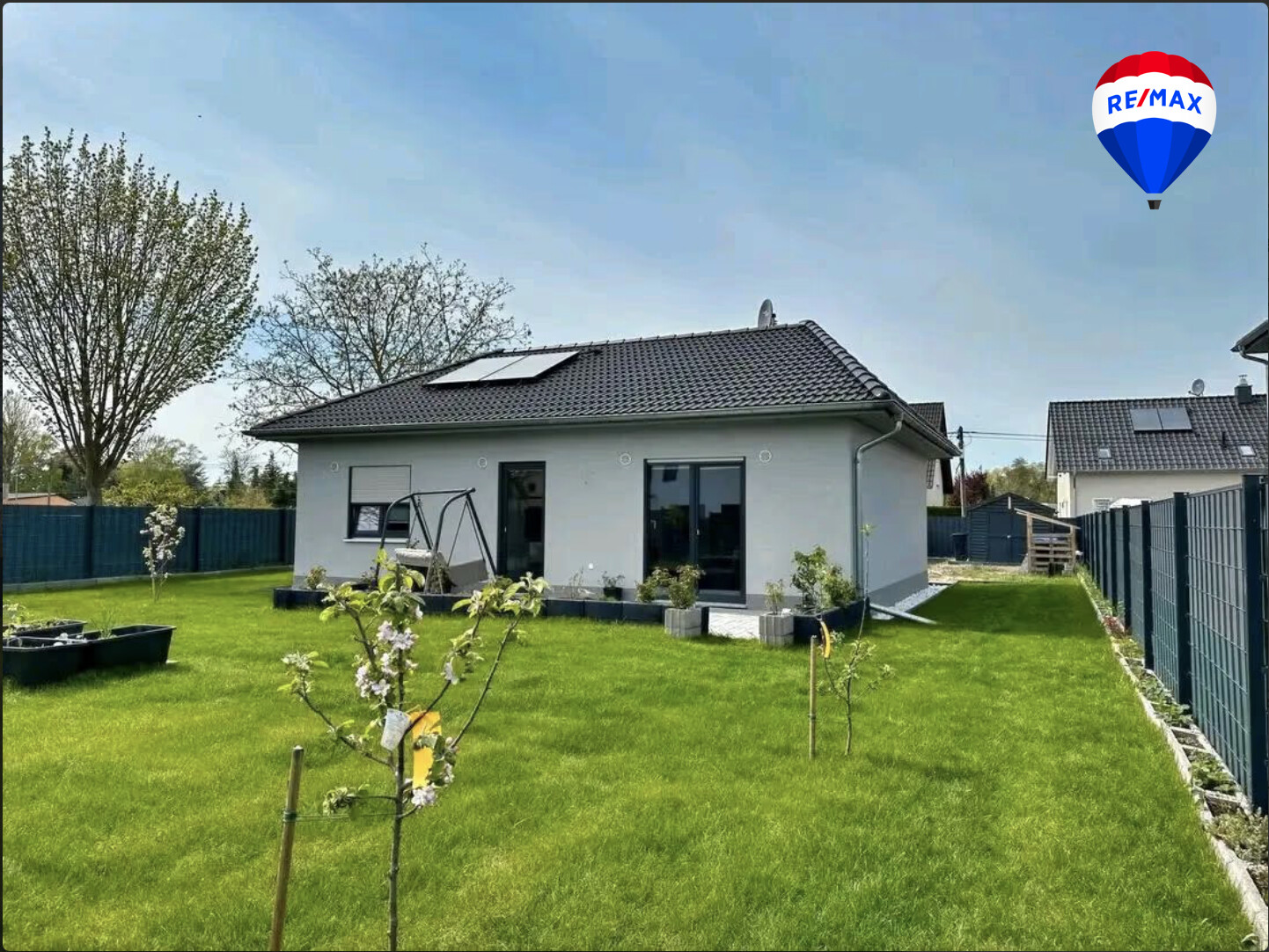 Begrünte Gartenansicht