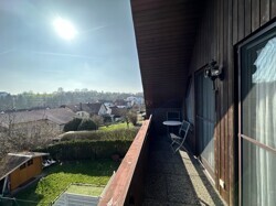 Blick vom Balkon im Obergeschoss