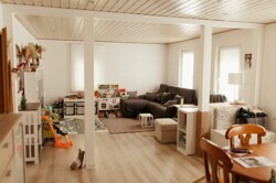 Esszimmer Blick ins Wohnzimmer