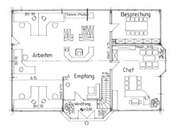 Grundriss Bürogebäude EG