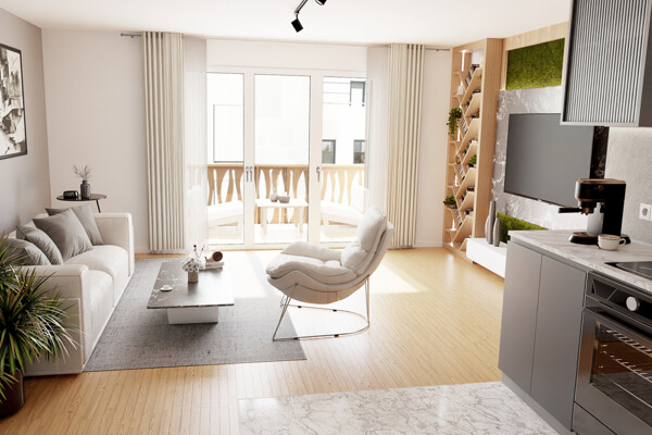 Wohnzimmer - Musterfoto