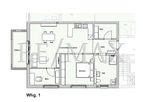 Whg 1 Grundriss 3 Zimmer