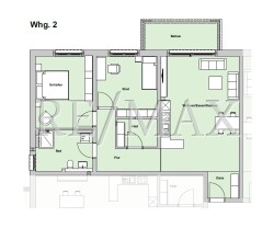 Whg 2 Grundriss 3 Zimmer